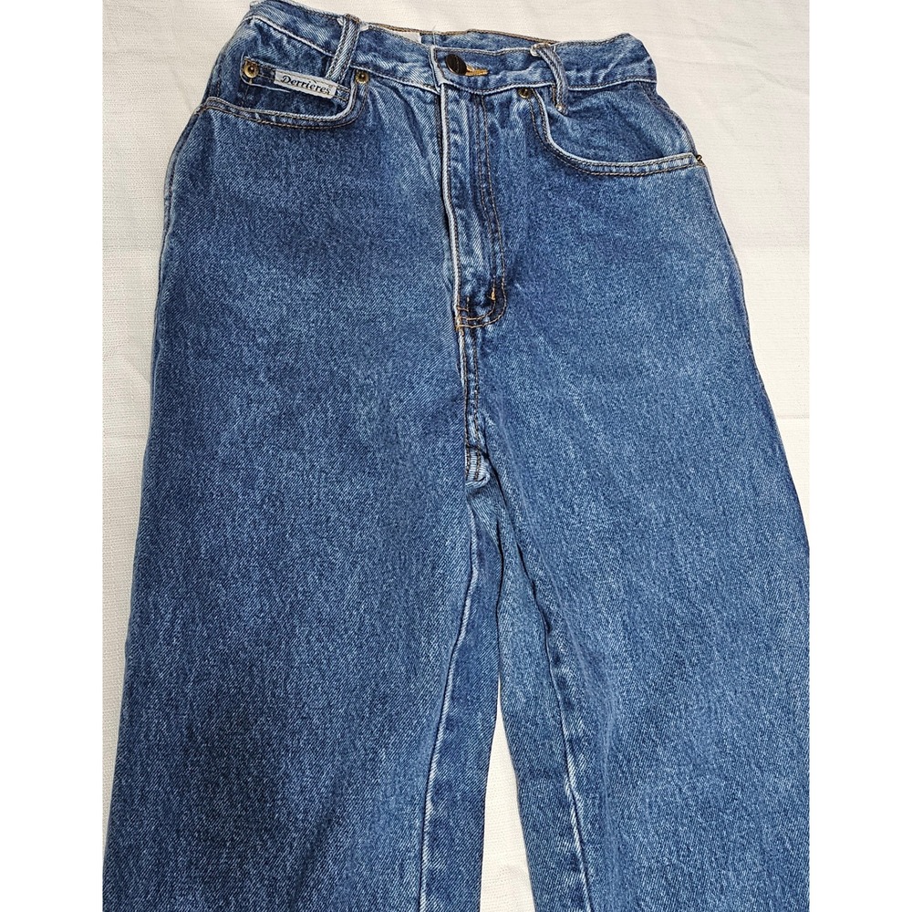 Derrieres Denim Blue Jeans young women‎ Size 8 22x27 High Rise Straight Leg - Picture 2 of 14
